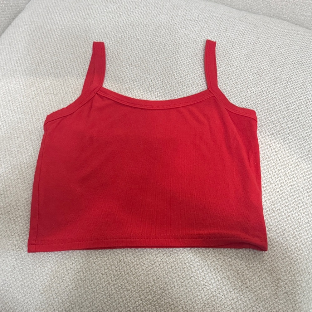 SHEIN Vibrant Scarlet Crop Top